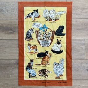 Vintage My Favourite‎ Cats Tea Towel